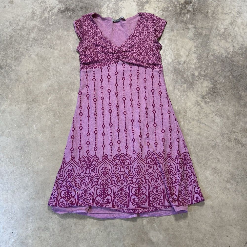 Athleta‎ Dhara Bali Burnout Dress Womens Small Purple Double Layer 903727
